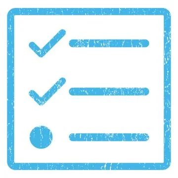 Checklist Icon Rubber Stamp Stock Illustration