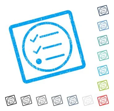 Checklist Icon Rubber Watermark 스톡 일러스트