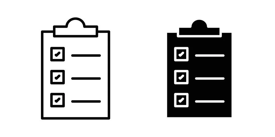 Checklist icon set, collection of vector icons Stock Illustration