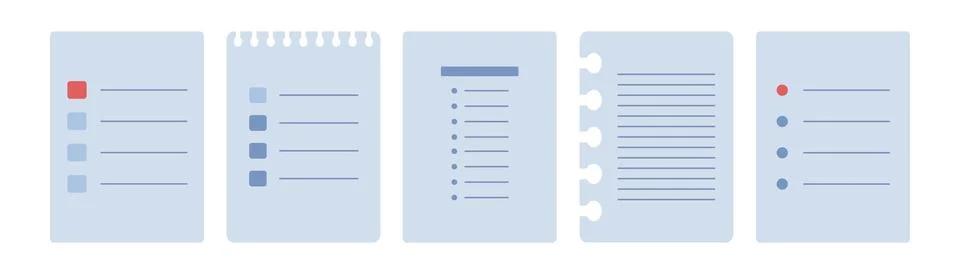 Checklist icon set. Task management and planner paper. Vector illustration Stock Illustration