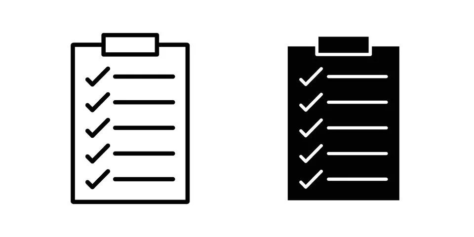 Checklist icon set. Vector EPS 10 Stock Illustration