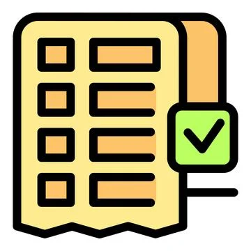 Checklist icon showing completed tasks, symbolizing project management, produ Stock Illustration