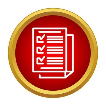 Checklist icon showing completed tasks and planning Stock Illustration