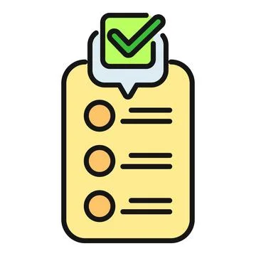 Checklist icon showing voting, quality test, and compliance Stock Illustration