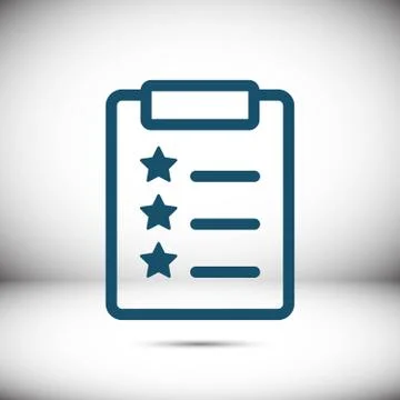 Checklist  icon stock vector illustration flat design Stock Illustration