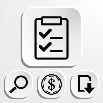Checklist  icon stock vector illustration flat design イラスト素材