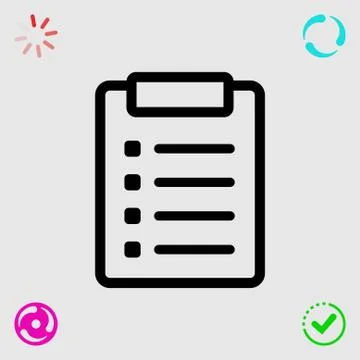 Checklist  icon stock vector illustration flat design Stock Illustration