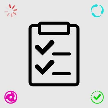 Checklist  icon stock vector illustration flat design 스톡 일러스트
