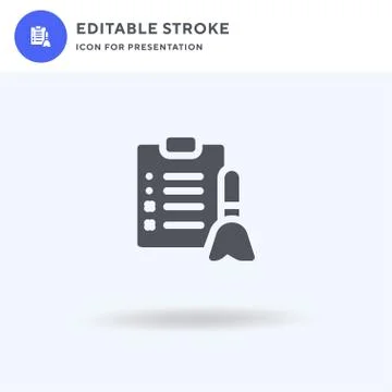 Checklist icon vector, filled flat sign, solid pictogram isolated on white, logo Stock Illustration