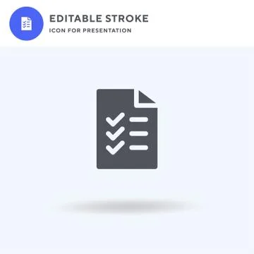 Checklist icon vector, filled flat sign, solid pictogram isolated on white, logo Stockillustratie