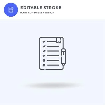 Checklist icon vector, filled flat sign, solid pictogram isolated on white, logo 스톡 일러스트