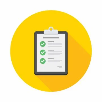 Checklist icon vector isolated. Illustrazione stock