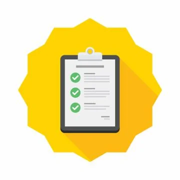 Checklist icon vector isolated. Stock Illustration