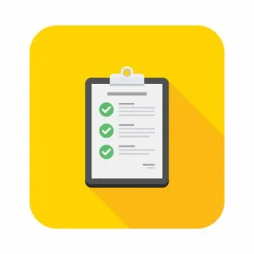 Checklist icon vector isolated. Stock Illustration