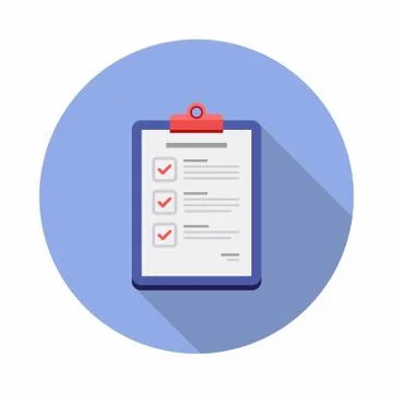 Checklist icon vector isolated. Stock Illustration