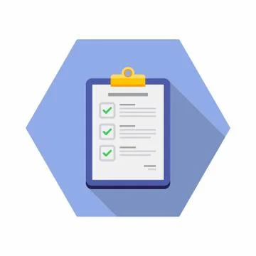 Checklist icon vector isolated. Stock Illustration