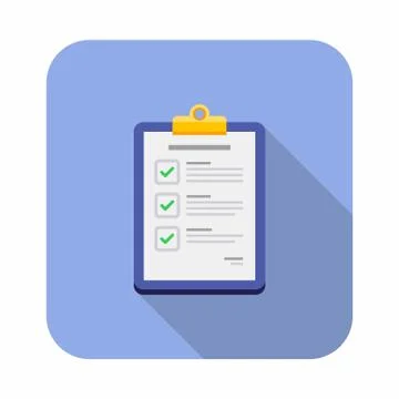 Checklist icon vector isolated. Stock Illustration