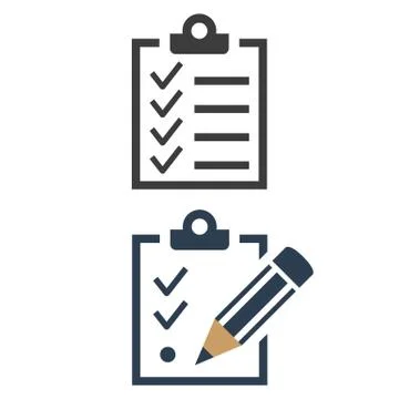 Checklist icon on white background. Stock Illustration