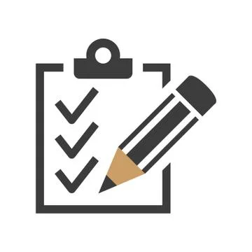 Checklist icon on white background. Stock Illustration
