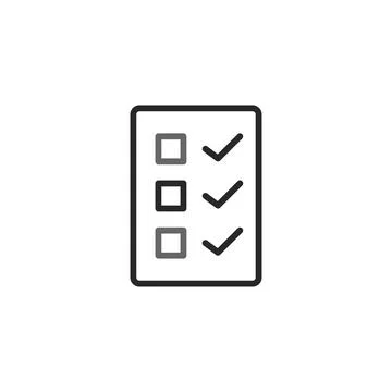 Checklist illustration with completed tasks and pending items for task mana.. Stock Illustration