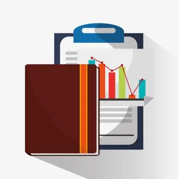 Checklist infographic and notebook design Illustrazione stock