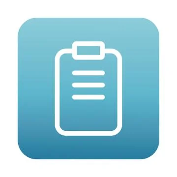 Checklist interface block gradient style icon Stock Illustration