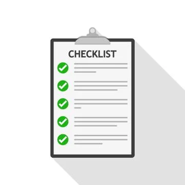Checklist isolated. Vector illustration Stock Illustration