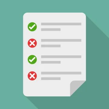 Checklist isolated. Vector illustration Illustrazione stock