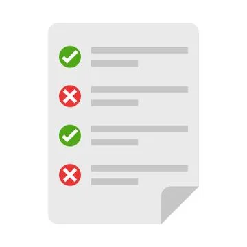 Checklist isolated. Vector illustration Illustrazione stock