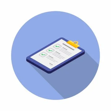 Checklist Isometric left view icon vector isometric. Stock Illustration