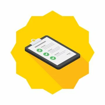 Checklist Isometric right view icon vector isometric. Stock Illustration