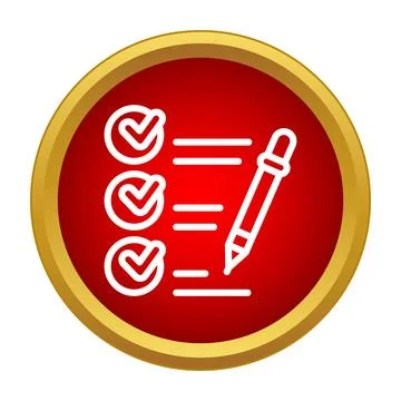 Checklist items with pen marking completed tasks Stock Illustration