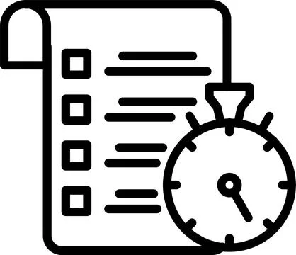 Checklist Line Icon Design Illustrazione stock