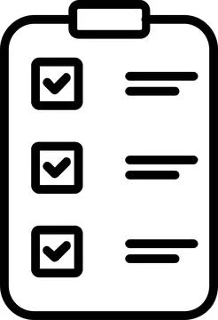Checklist Line Icon Design Illustrazione stock