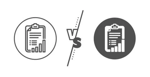 Checklist line icon. Graph chart sign. Vector Illustrazione stock