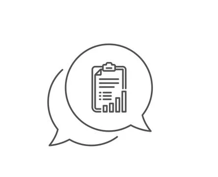 Checklist line icon. Graph chart sign. Vector 库存插图