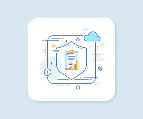 Checklist line icon. Graph chart sign. Vector Stock Illustration