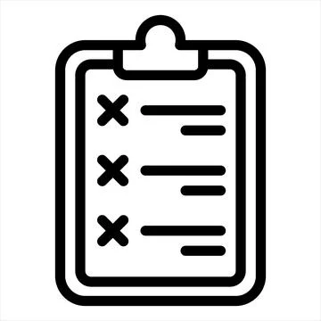 Checklist line icon vector illustration isolated on white background Stock Illustration