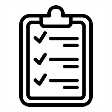Checklist line icon vector illustration isolated on white background Stock Illustration