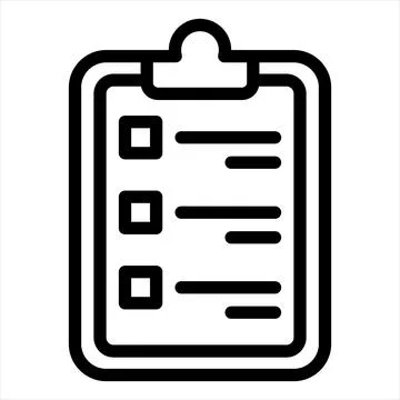 Checklist line icon vector illustration isolated on white background Stock Illustration