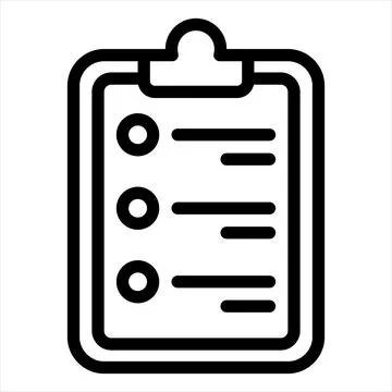 Checklist line icon vector illustration isolated on white background Stock Illustration