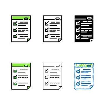 Checklist list color range icon vector Stock Illustration