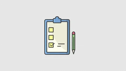 Checklist of list to do icon animation motion graphic video, paper note loo.. Video stock 283050903