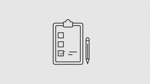 Checklist of list to do icon animation motion graphic video Stock Footage 298139539