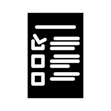 Checklist list glyph icon vector illustration Stock Illustration