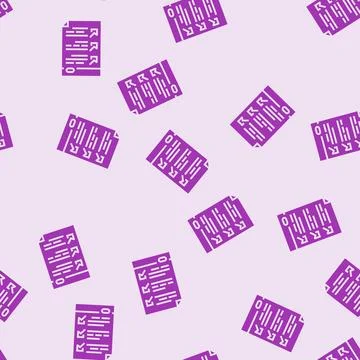 Checklist list glyph seamless pattern イラスト素材