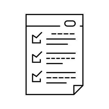 Checklist list line icon vector illustration Stock Illustration