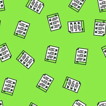 Checklist list vector seamless pattern イラスト素材