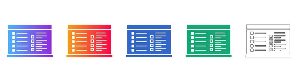 Checklist Management Icon Set Stockillustratie