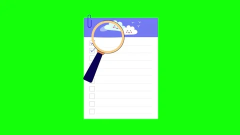 Checklist Motion with Paper Motion Graphic Overlay Stock Footage 337990439